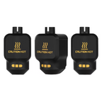 FYSETC Silicone Sock for Bambu Lab P2S X2D 3-pack black with gold accents front view