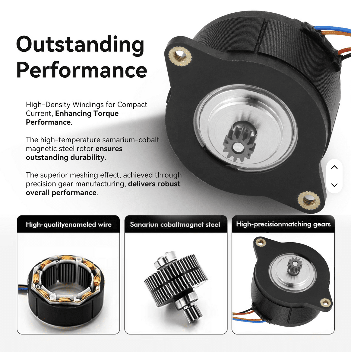 High Temperature Extruder Stepper Motor for CrealityK1/ K1 Max/ K1C - 3docity