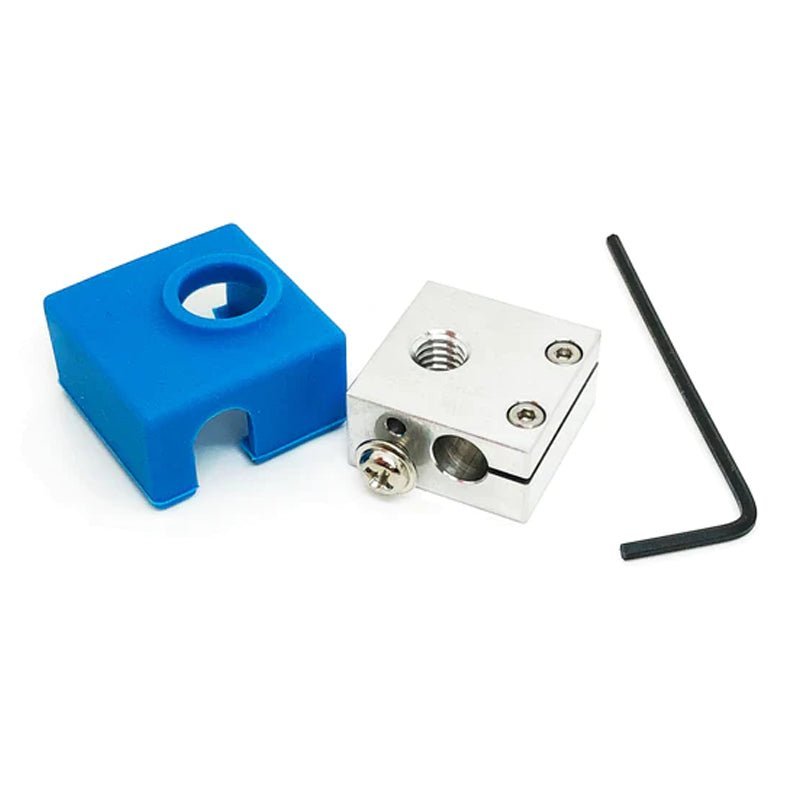 Micro Swiss Heater Block Upgrade with Silicone Sock for CR10 / Ender 3 / ANET A8 Printers MK7, MK8, MK9 Hotends - 3docity