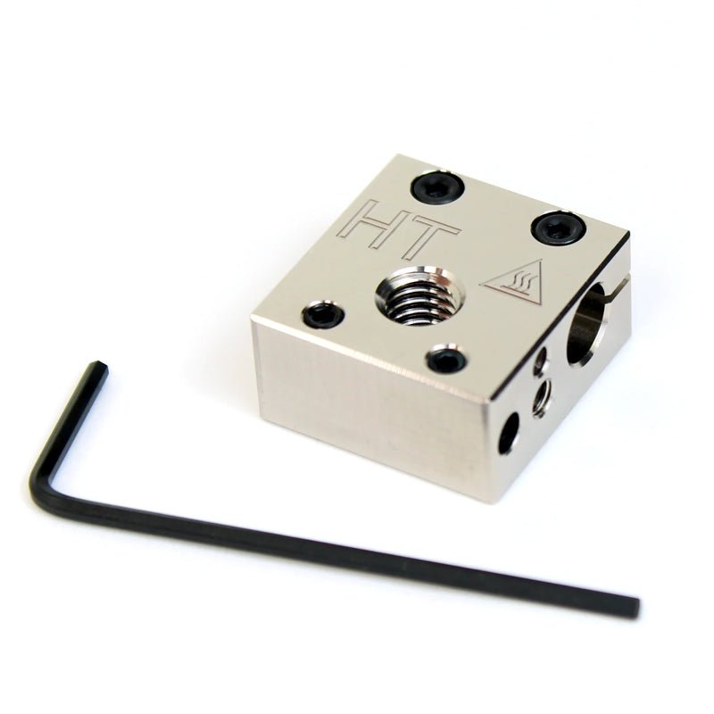 Micro Swiss Plated Copper High Temperature MK8 Style Heater Block Upgrade for CR10 / Ender / ANET A8 Printers MK7, MK8, MK9 Hotends - 3docity
