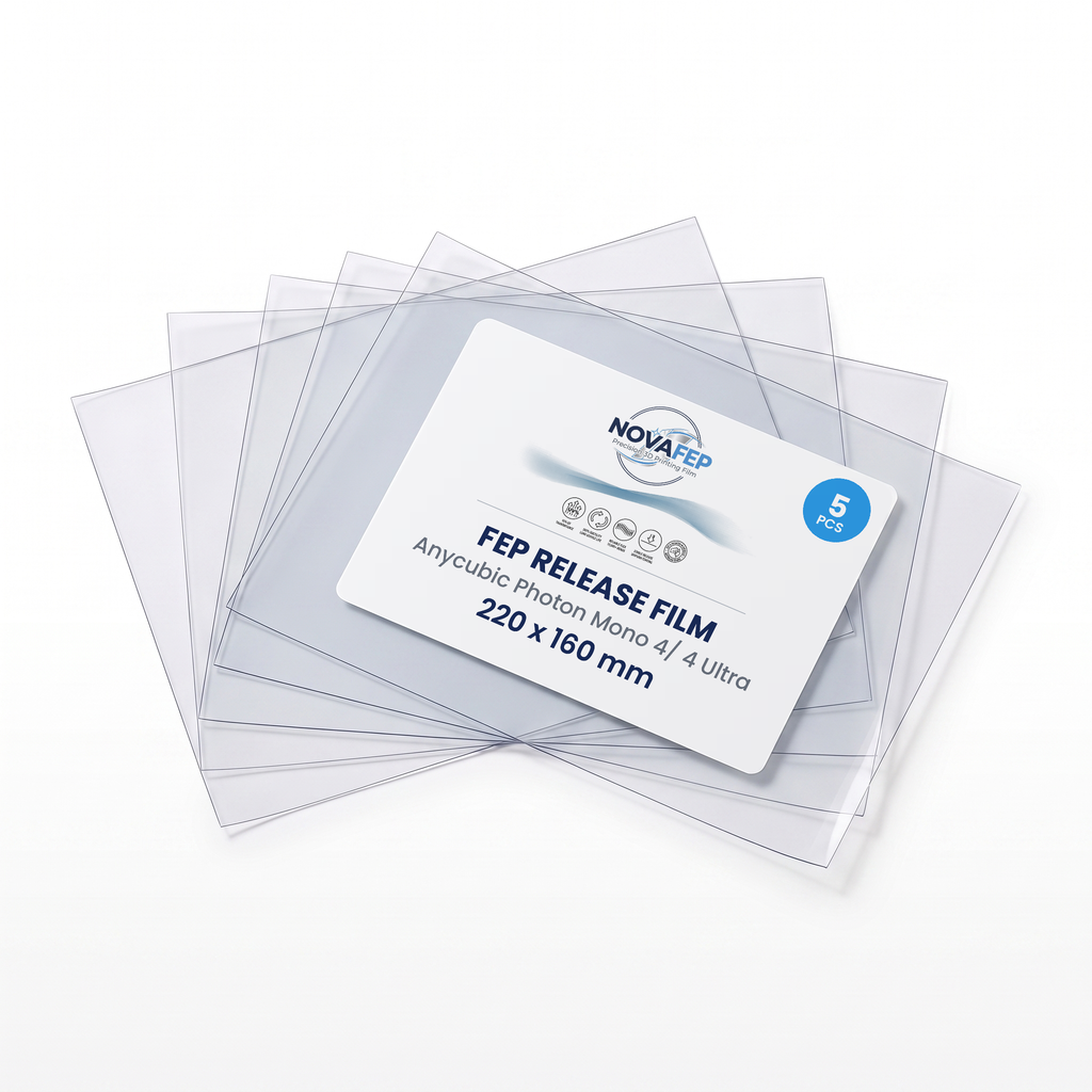 NOVAfep FEP release film for Anycubic Photon Mono 4 and 4 Ultra, 5 sheets, 220 x 160 mm