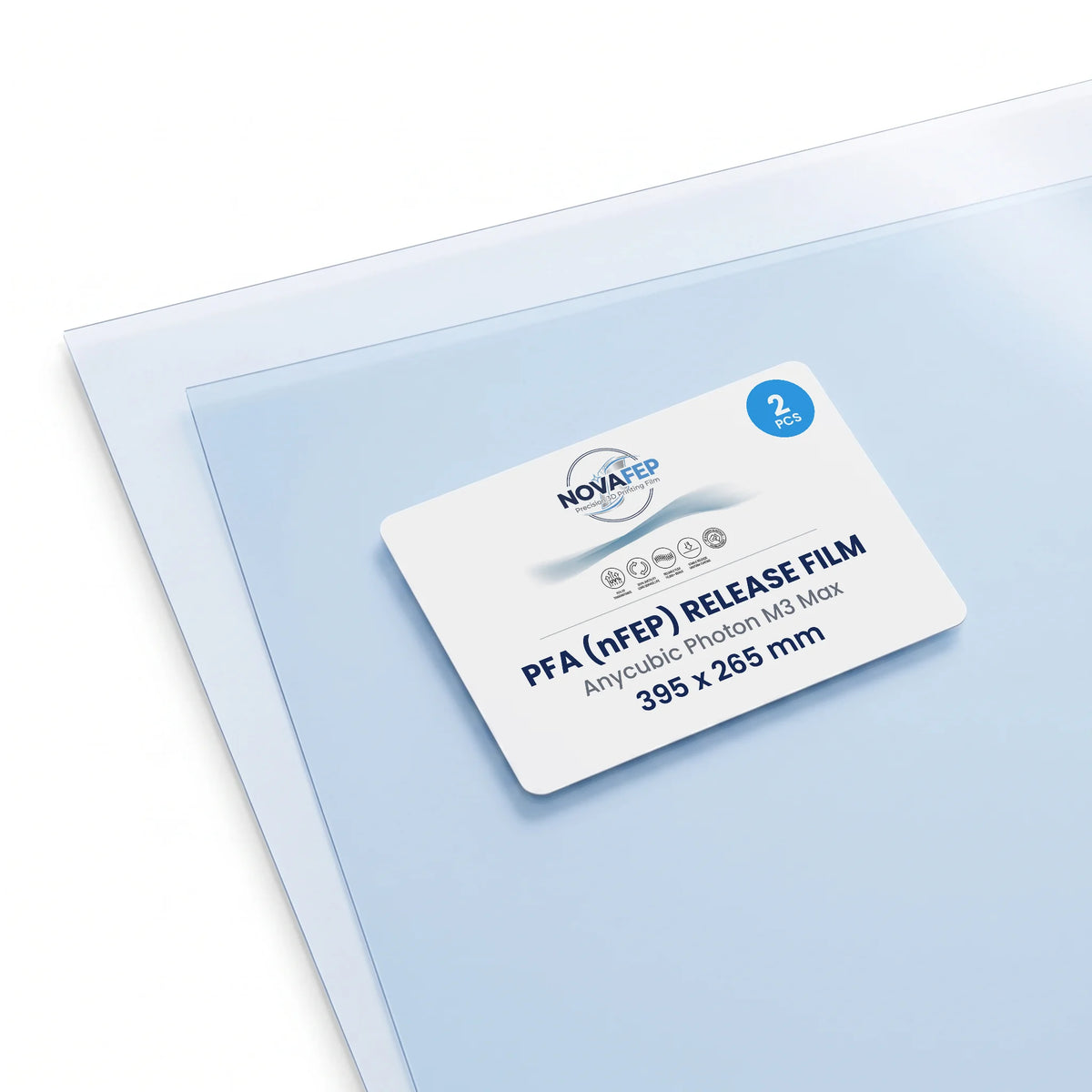 NOVAfep PFA (nFEP) release film for Anycubic Photon M3 Max – 2 pack, 395 × 265 mm