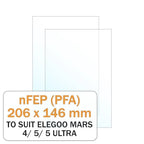 PFA(nFEP) Film for Elegoo Mars 4/ 5/ 5 Ultra (2 Pcs) - 3docity