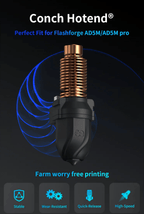 Phaetus Conch Hotend for FlashForge AD5M 0.4 Nozzle - 3docity