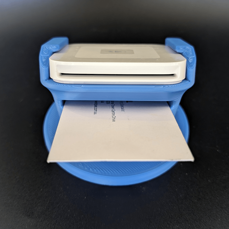 Square Tap - and - Go Card Reader Stand with Business Card Holder - 3docity