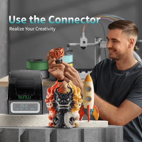 SUNLU Filament Connector FC01, Fusion Splicer, Weldable to 1.75mm PLA, ABS, PETG, PCL, PA and PC Filament - 3docity
