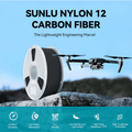 SUNLU PA12 - CF Nylon 12 Carbon Fibre Black 1.75mm Filament 1kg Spool - 3docity