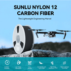 SUNLU PA12 - CF Nylon 12 Carbon Fibre Black 1.75mm Filament 1kg Spool - 3docity