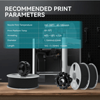 SUNLU PA12 - CF Nylon 12 Carbon Fibre Black 1.75mm Filament 1kg Spool - 3docity