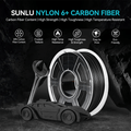 SUNLU PA6 Carbon Fiber Black 1.75mm Filament 1kg Spool - 3docity