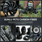 SUNLU PETG Carbon Fiber 1.75mm Filament 1kg Spool - 3docity