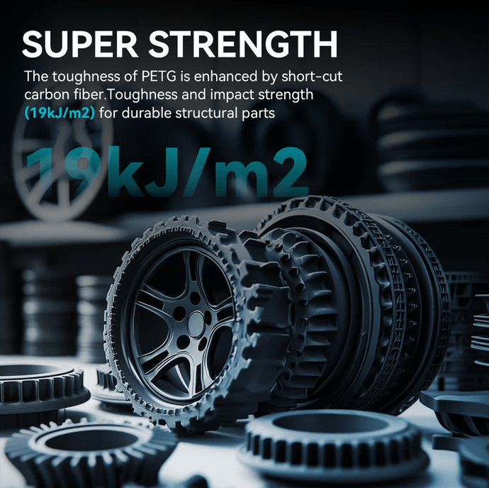 SUNLU PETG Carbon Fiber 1.75mm Filament 1kg Spool - 3docity