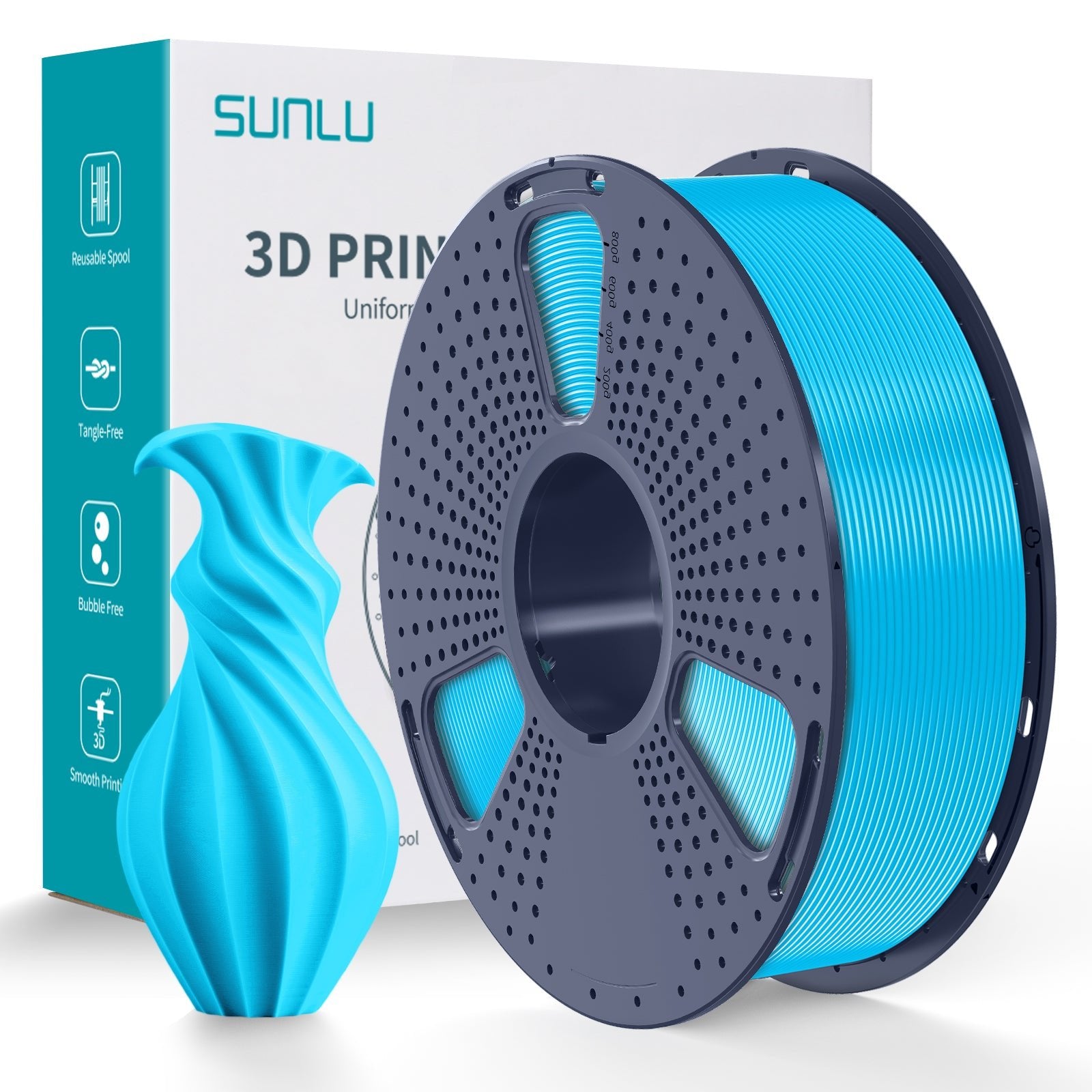 SUNLU PLA+ 1.75mm Filament 1kg Spool - 3docity