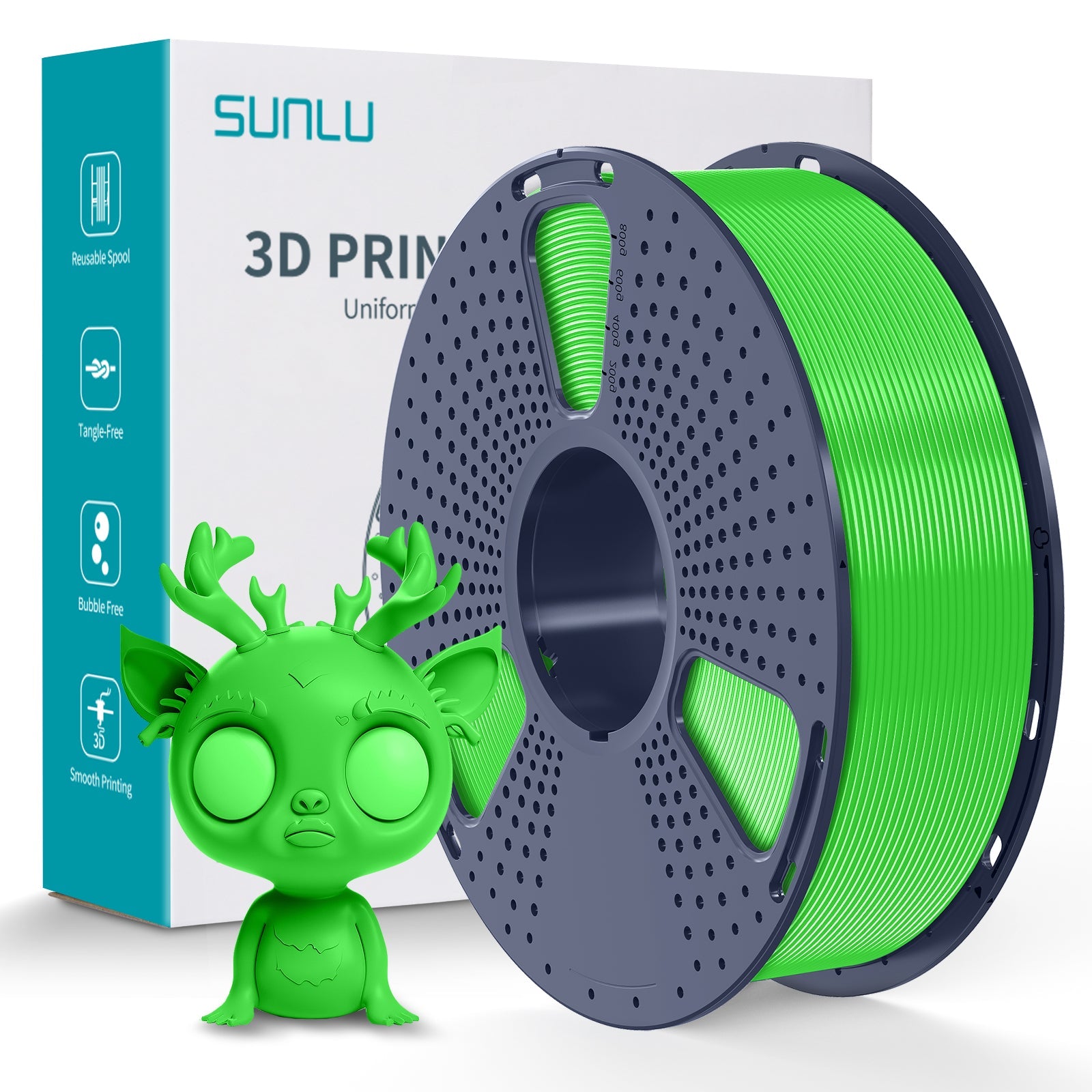 SUNLU PLA+ 1.75mm Filament 1kg Spool - 3docity