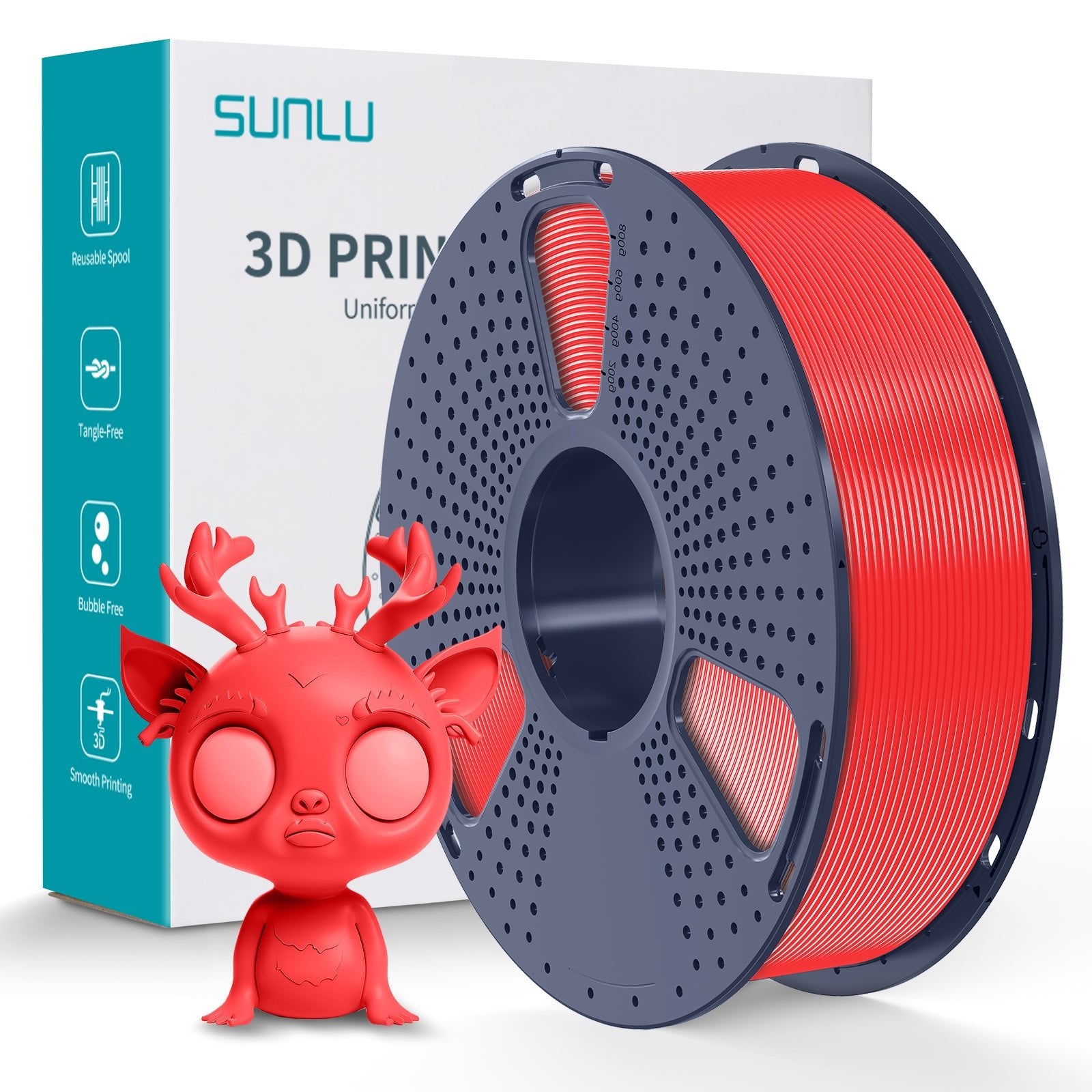 SUNLU PLA+ 1.75mm Filament 1kg Spool - 3docity
