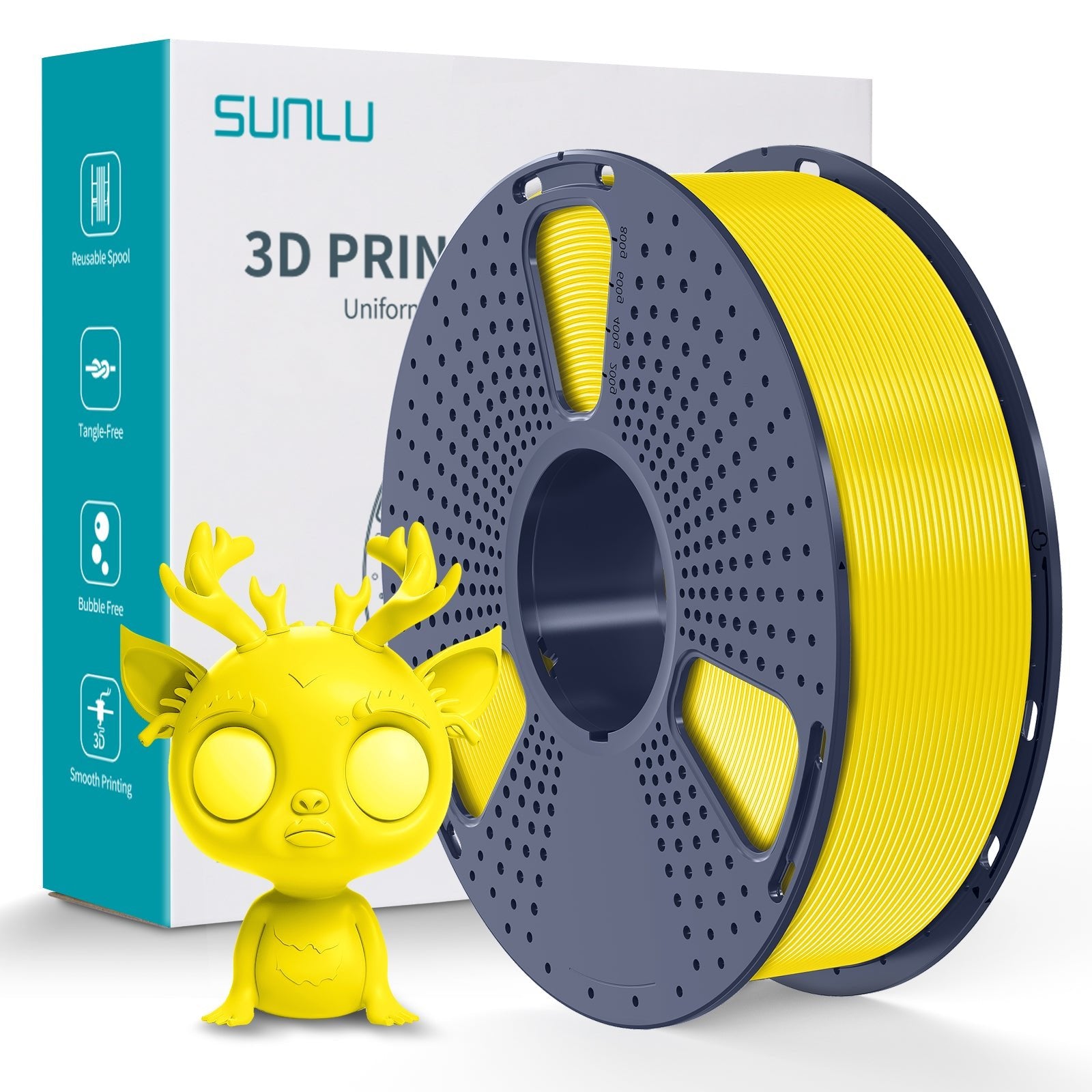 SUNLU PLA+ 1.75mm Filament 1kg Spool - 3docity