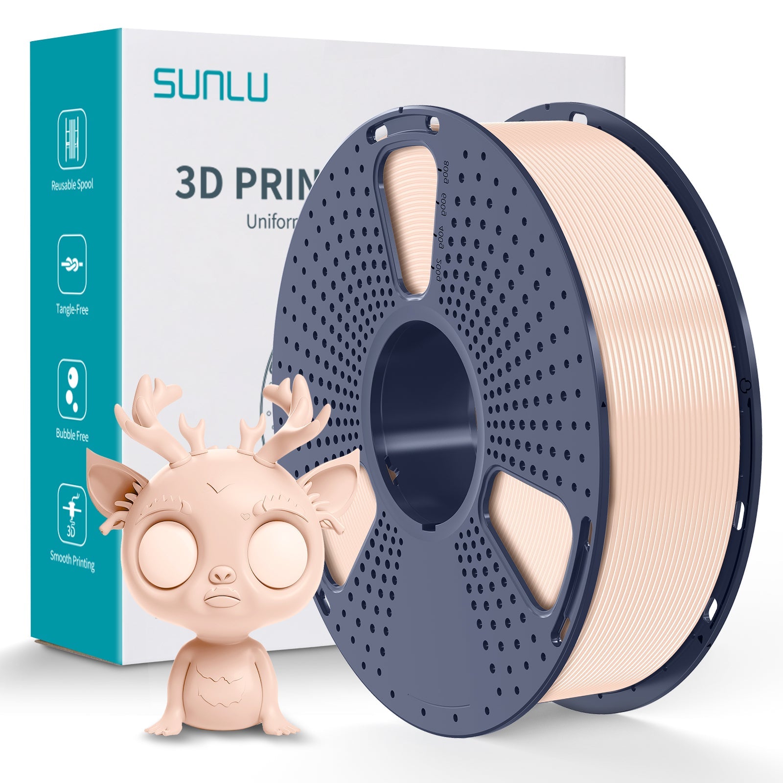 SUNLU PLA+ 1.75mm Filament 1kg Spool - 3docity
