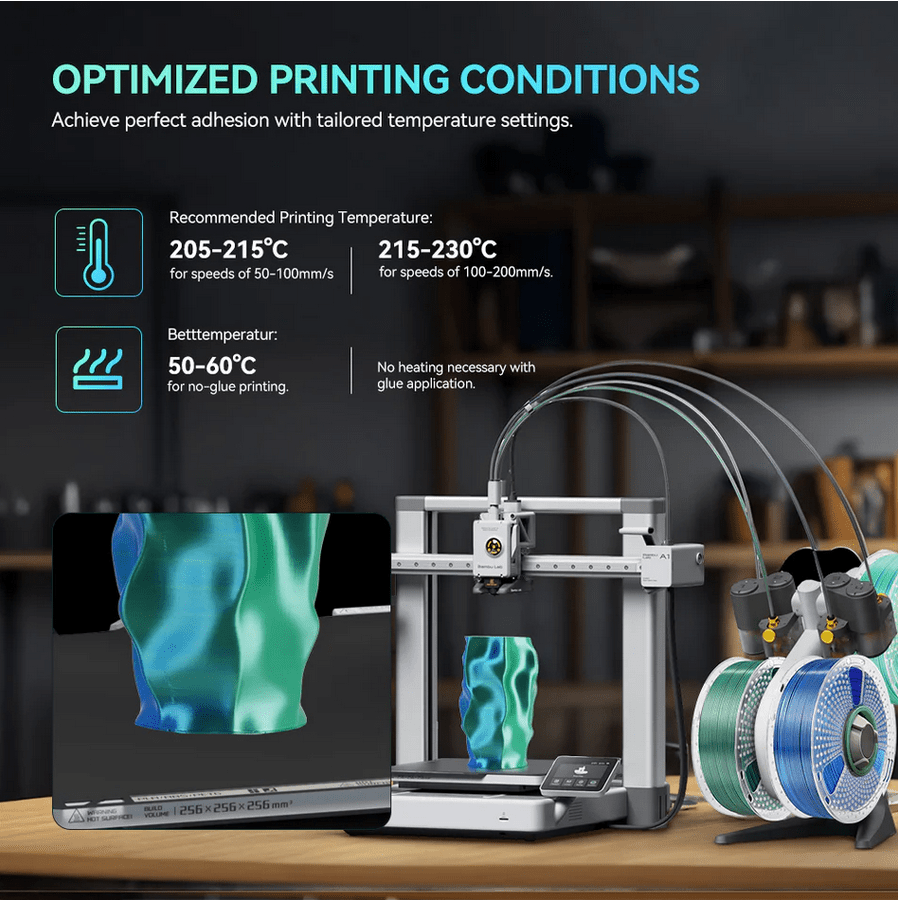 SUNLU Silk PLA+ TRI - COLOUR 1.75mm Filament 1kg Spool - 3docity