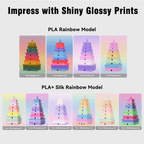 SUNLU Silk Rainbow PLA+ 1.75mm Filament 1kg Spool - 3docity