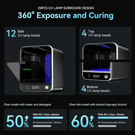 SUNLU UV Resin Curing Box RC - 2 (2nd Generation) - 3docity