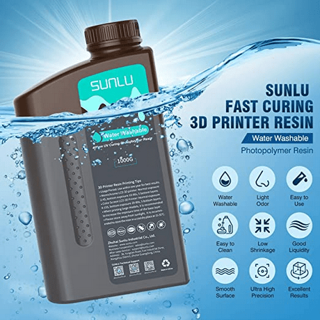 SUNLU Water Washable 3D Printer Resin 1000g - 3docity