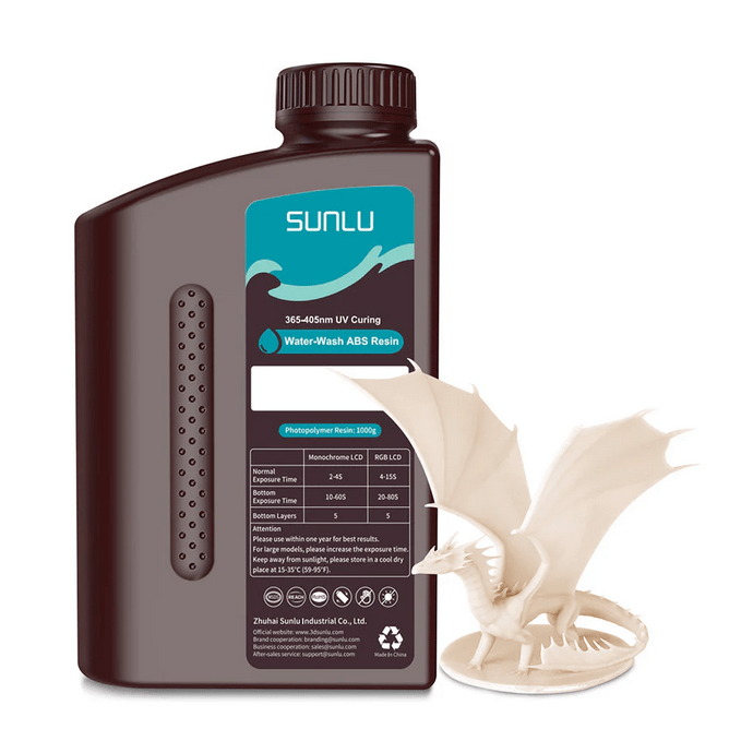 SUNLU Water Washable ABS - Like 3D Printer Resin 1kg - 3docity