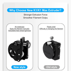 Upgraded Dual Gear Extruder Kit for Creality K1/K1C/K1 Max - 3docity