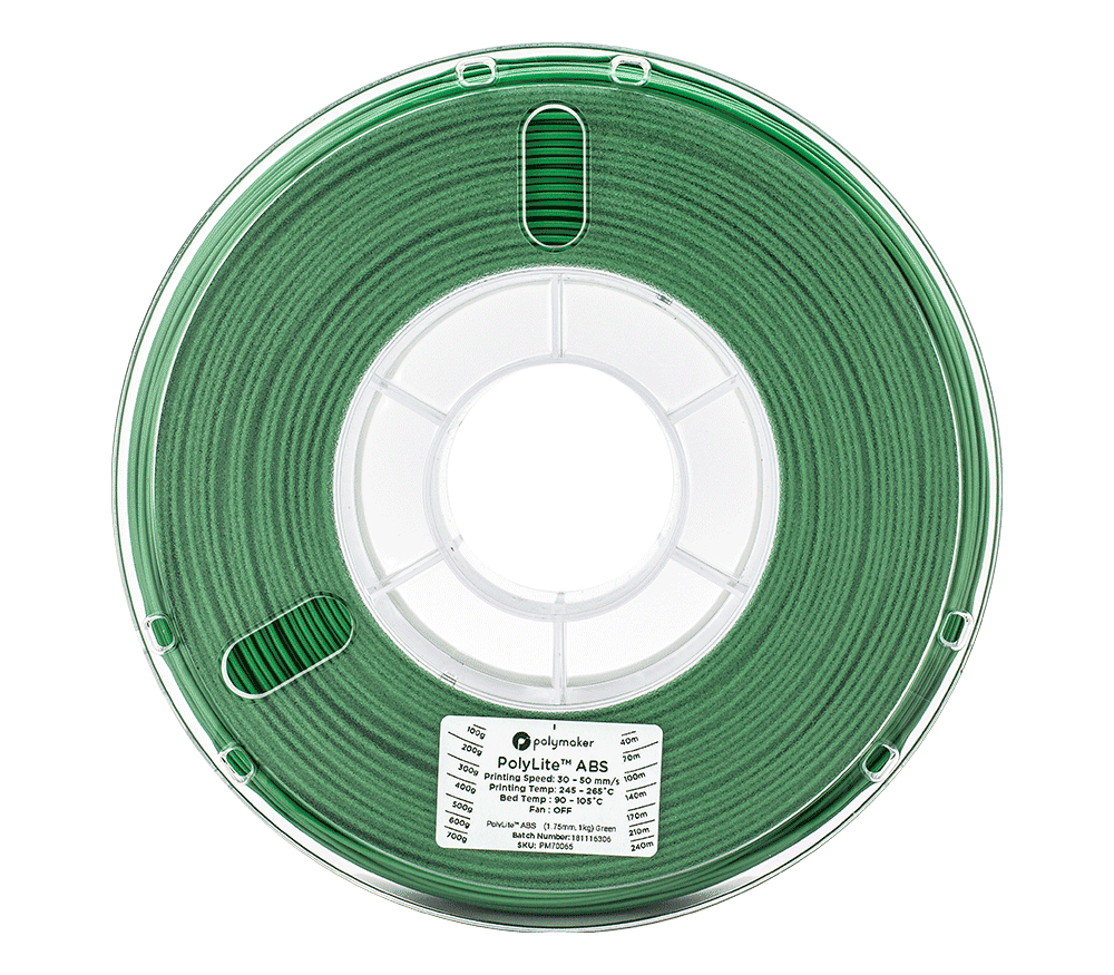 PolyMaker PolyLite ABS 1.75mm Filament 1kg Spool - 3docity