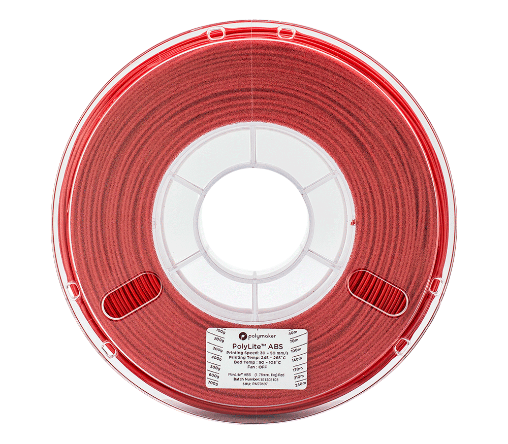 PolyMaker PolyLite ABS 1.75mm Filament 1kg Spool - 3docity