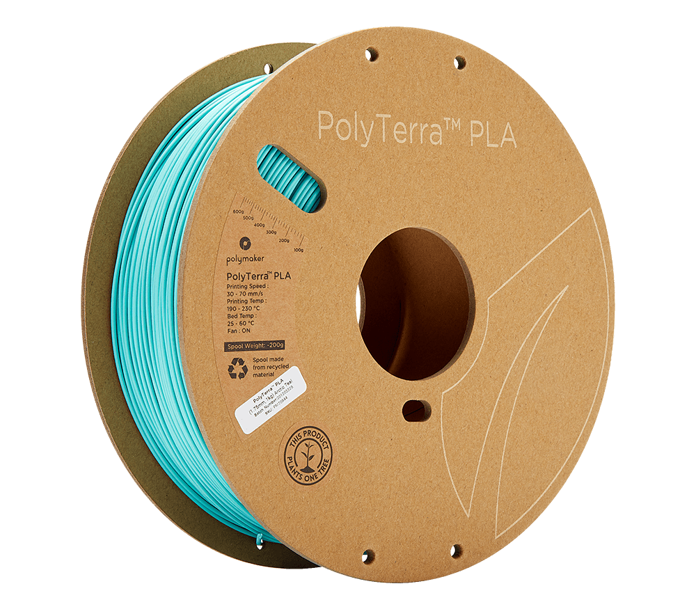 PolyMaker PolyTerra™ PLA 1.75mm Filament - 3docity Australian stock 3d printer filament and parts.
