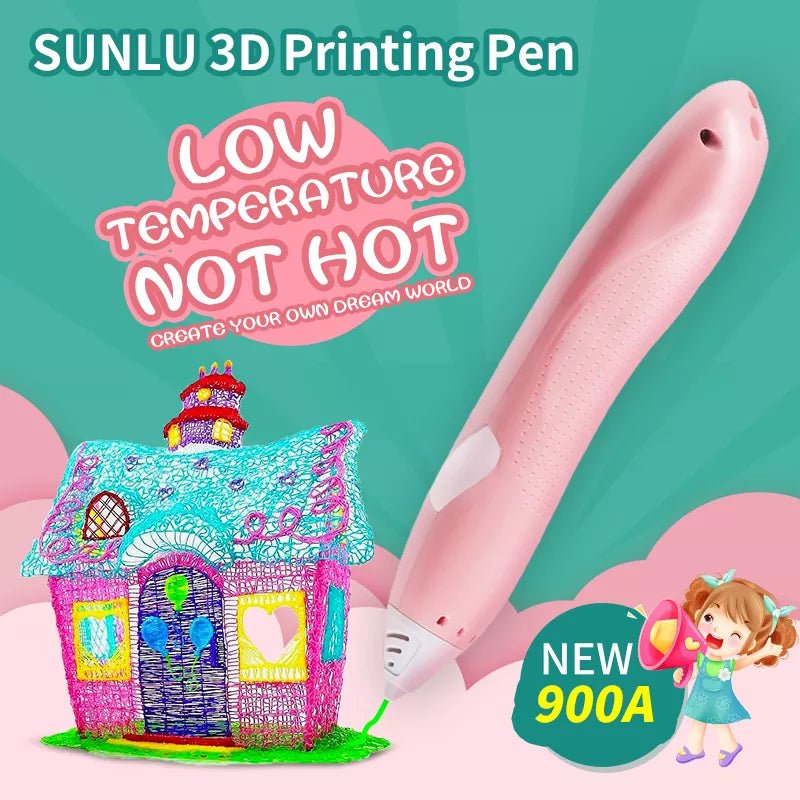 SUNLU Low Tempreture Rechargeable 3D Pen SL-900 (Black) - 3docity